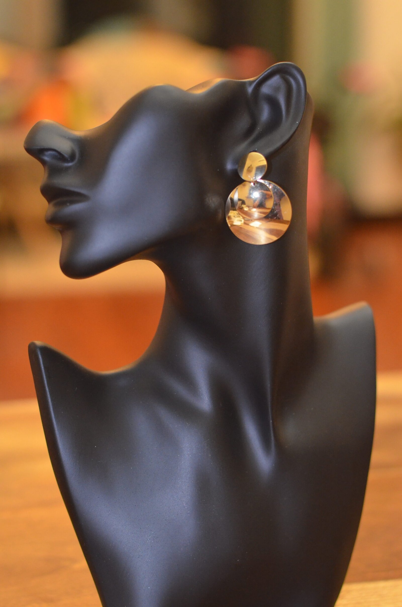18k Gold Plated Disc Drop Earrings - Talmel